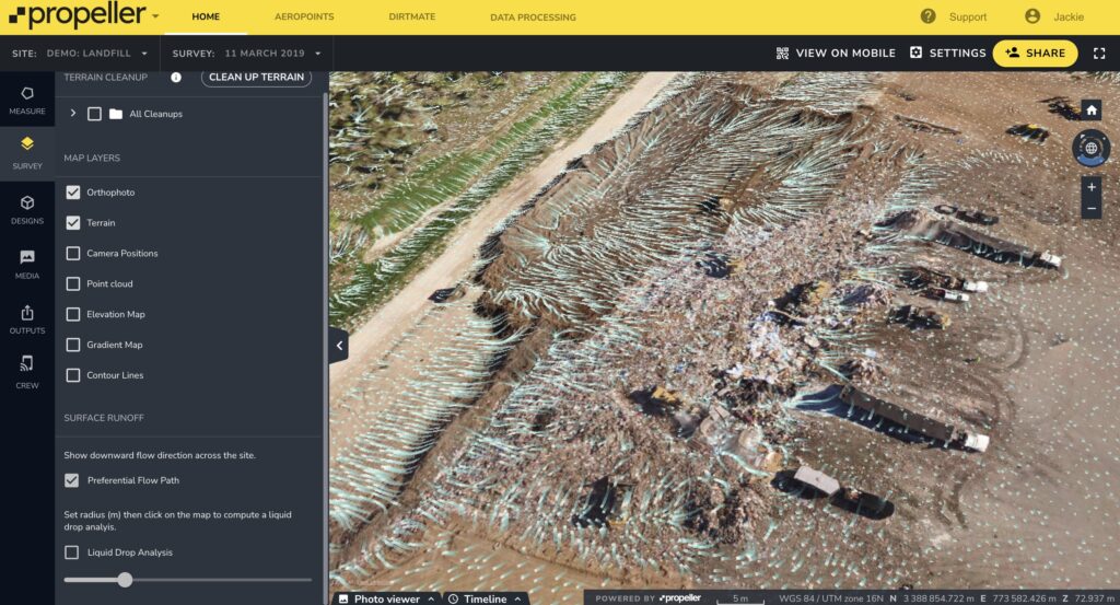 hydrology preferential flow path in a landfill